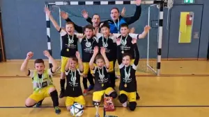 Turniersieg der E2 beim Winterturnier E1-Jugend (U11) 2024 bei Chemie Dohna